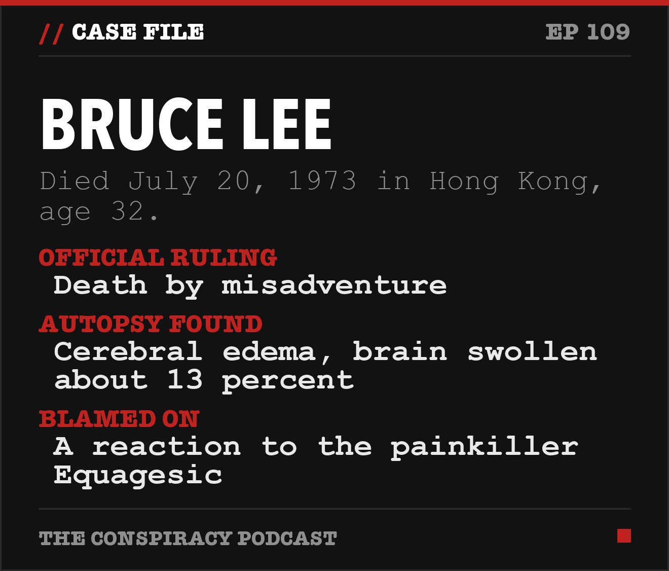 Bruce Lee: key facts from The Conspiracy Podcast