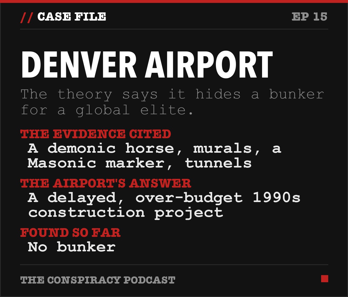 Denver airport: key facts from The Conspiracy Podcast