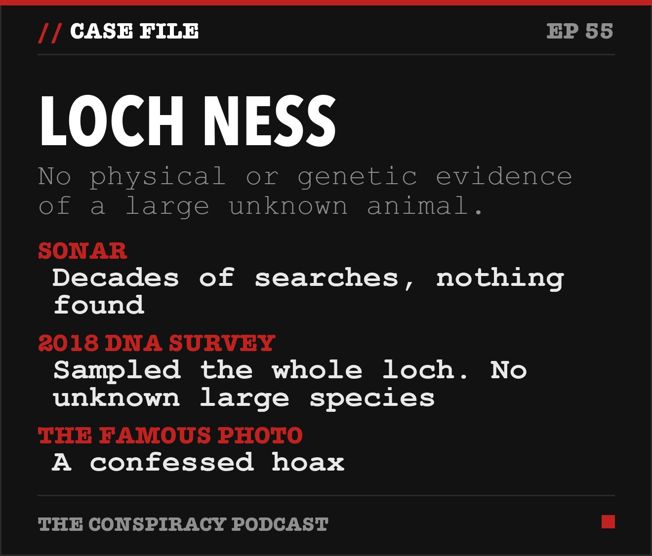 Loch Ness: key facts from The Conspiracy Podcast