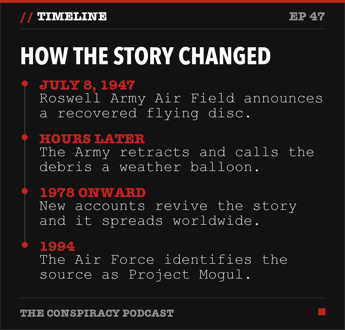 How the story changed