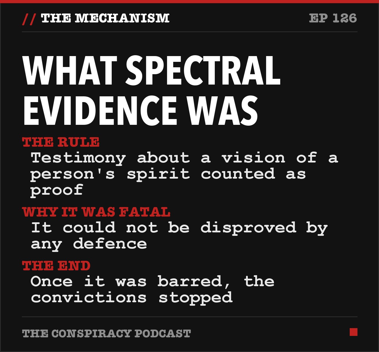 What spectral evidence was